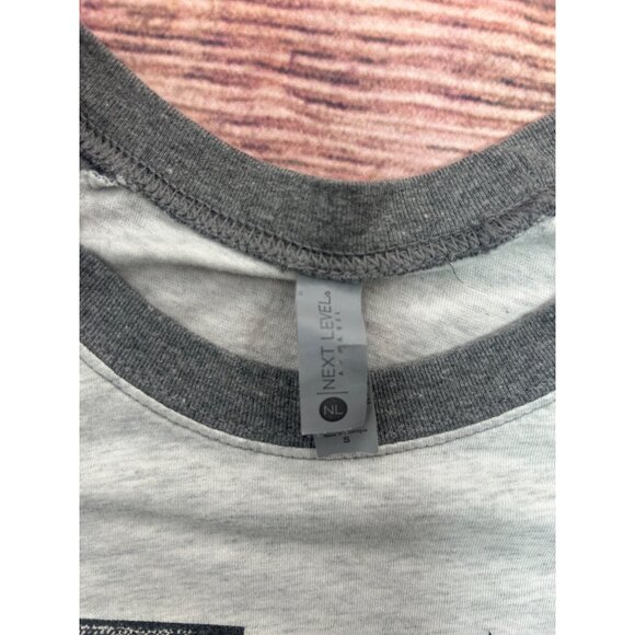 Next Level Miranda Lamberts Pink Pistol Texas Print Raglan Baseball Tee Small - Picture 4 of 6